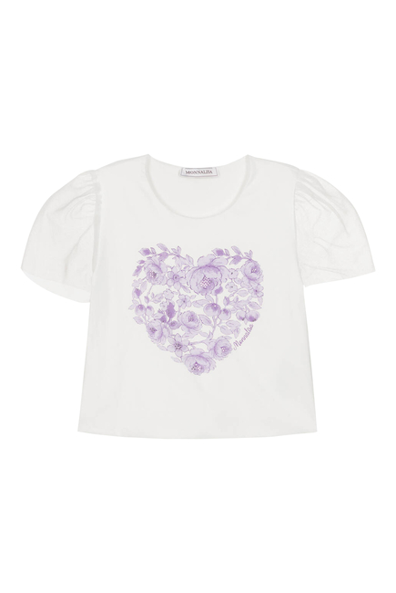 Kids Floral Heart T-Shirt