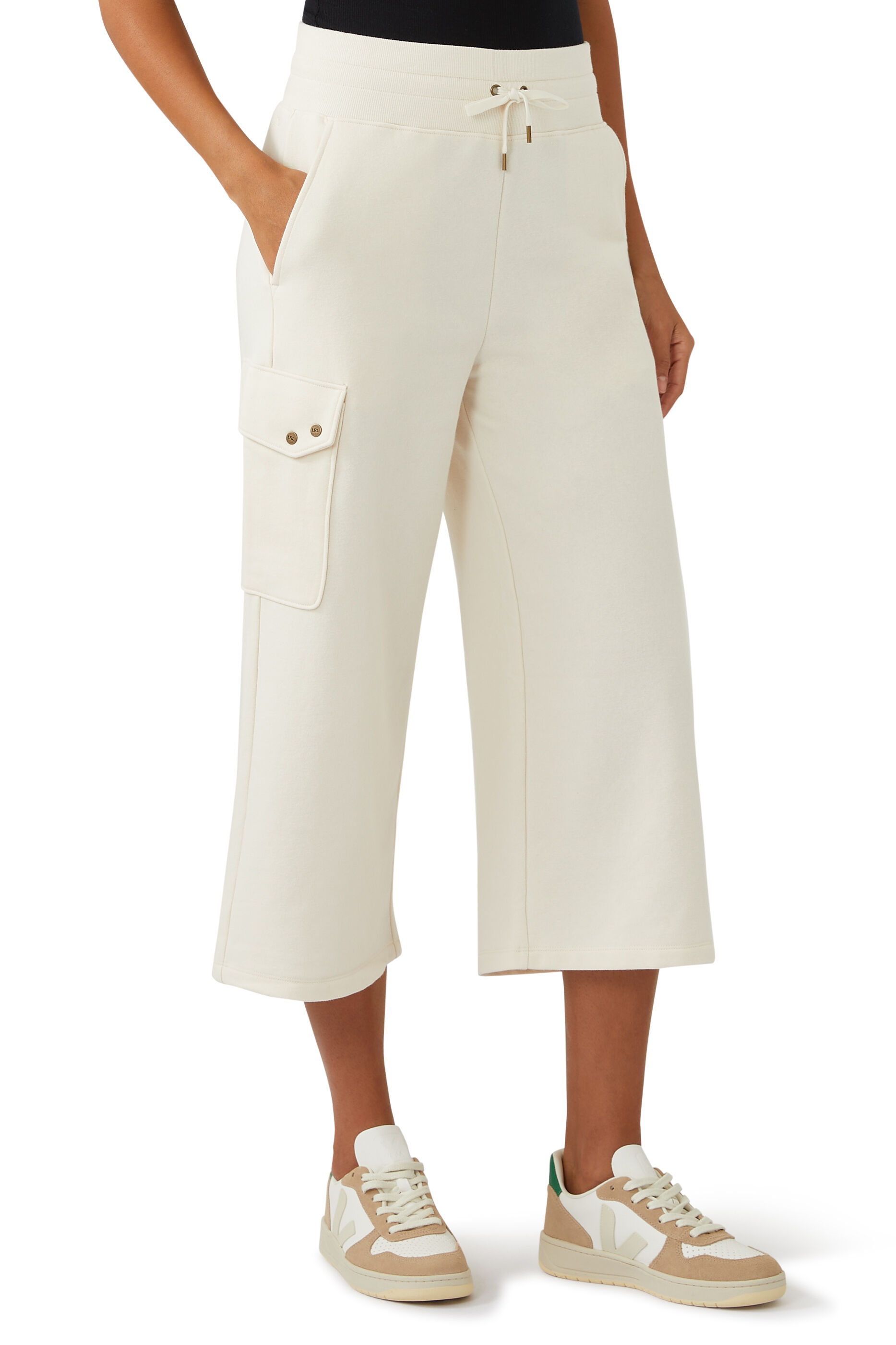 Bloomingdales Women Clothing Shorts Culottes Back Patch Pocket Culottes 