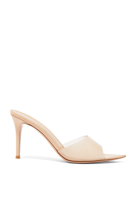 Elle Plexi 85 Leather & PVC Mules