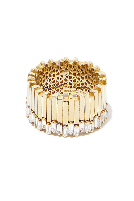 Two Row Eternity Band, 18K Gold & Diamonds