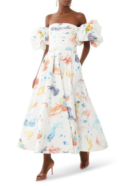 Twilight Matilda Puff Sleeve Midi Dress