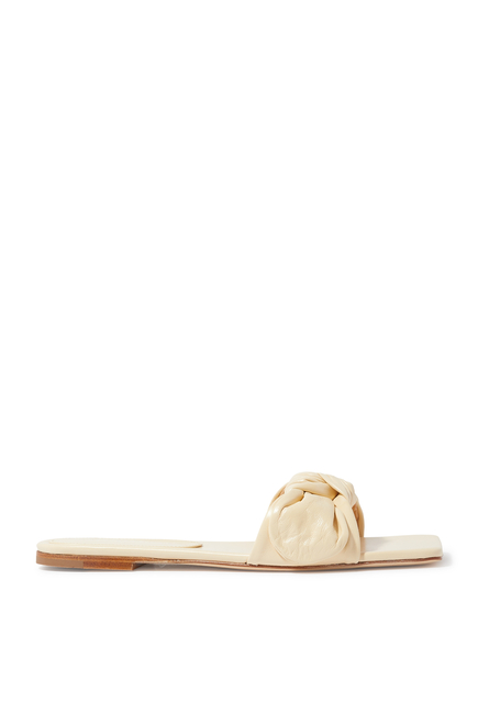 Knot Leather Slides