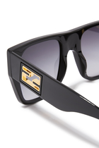 Square Frame Baguette Sunglasses