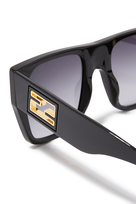 Square Frame Baguette Sunglasses