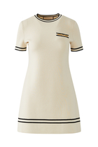 Wool Dress With Contrast Trim