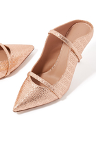 Maureen 85 Metallic Wicker Mules