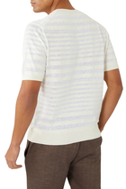 Zanone Striped Cotton & Linen T-Shirt