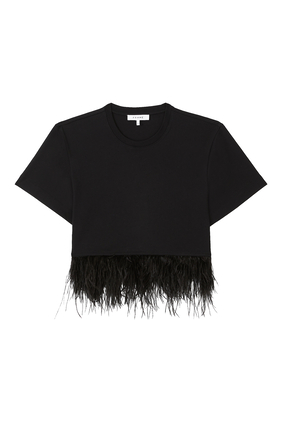 Cropped Feather T-Shirt