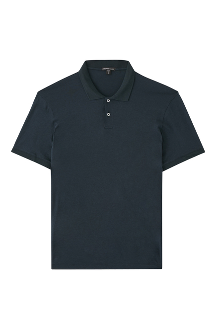 Luxe Lotus Jersey Polo Shirt