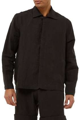 Button-Down Linen Jacket