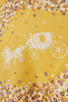 Horse And Carriage Diamond Silk Scarf