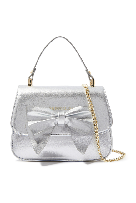 Kids Glitter Bow Handbag