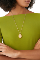 Sybil Pendant Necklace, 18k Gold-Plated Brass & Rock Crystal