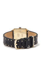 Montre Studded Leather Strap Watch