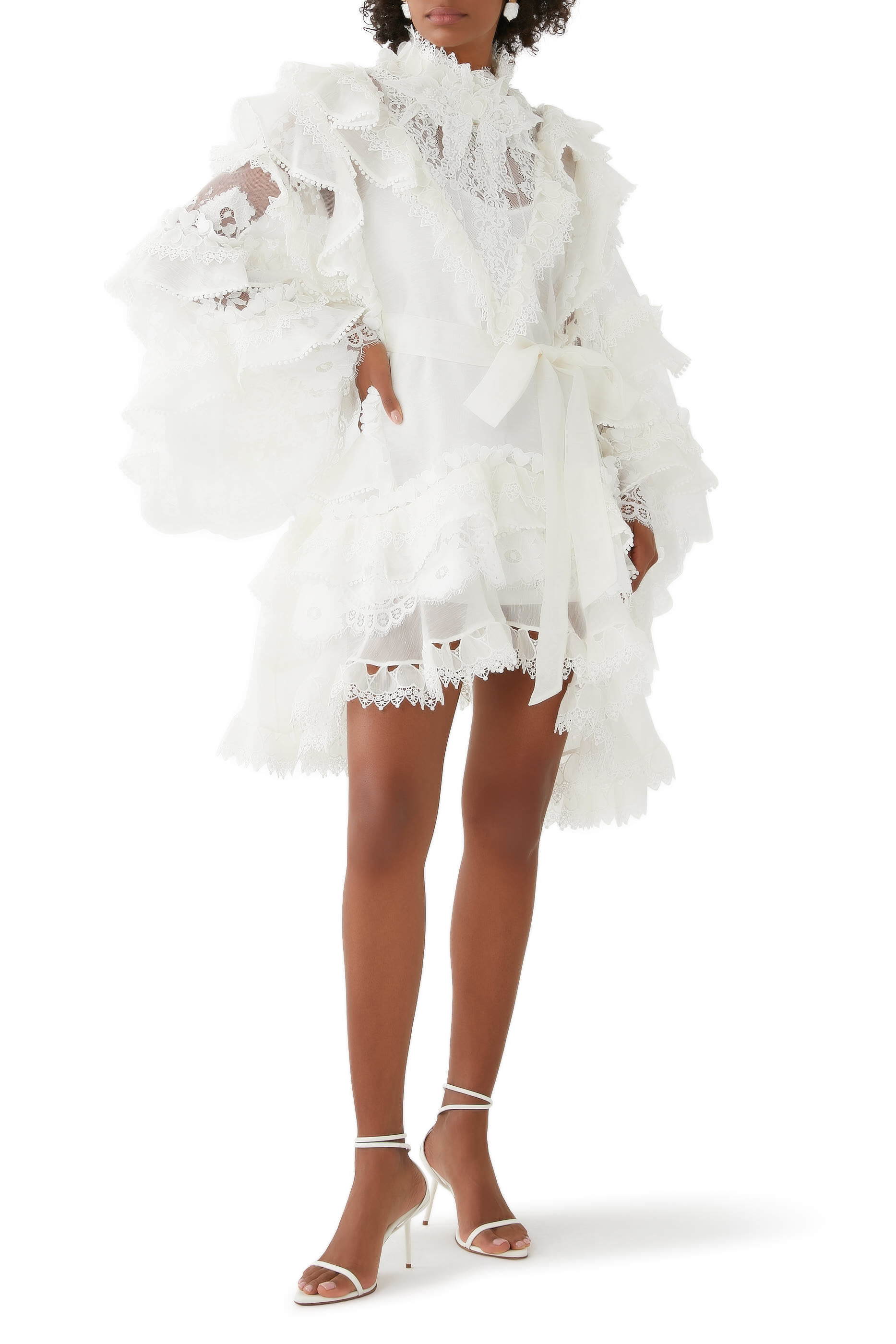 Buy Zimmermann Crush Heart Trim Mini Dress for Online