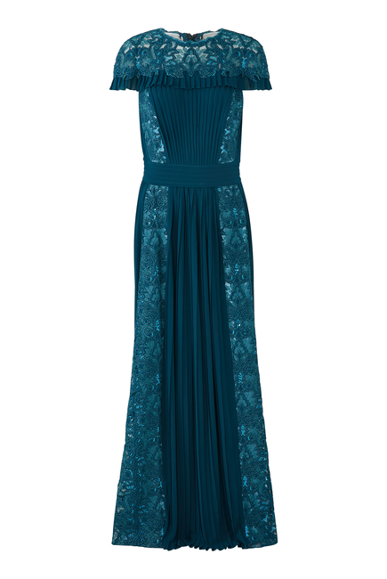 Buy Tadashi Shoji Althea Sequin Embroidered Gown for Online