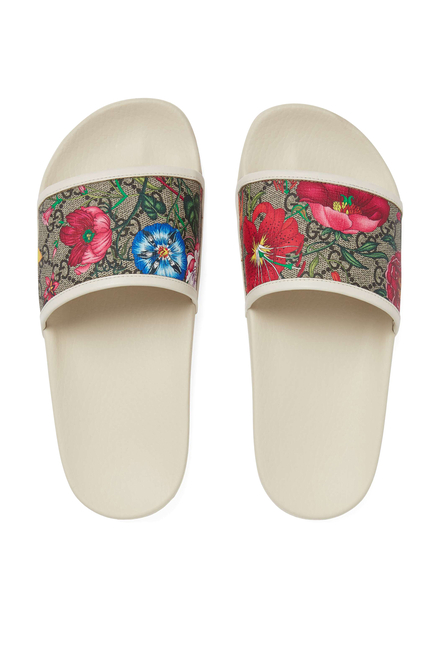 Gucci Gg Gg Flora Slide Buy Gucci GG Floral Slides For Online