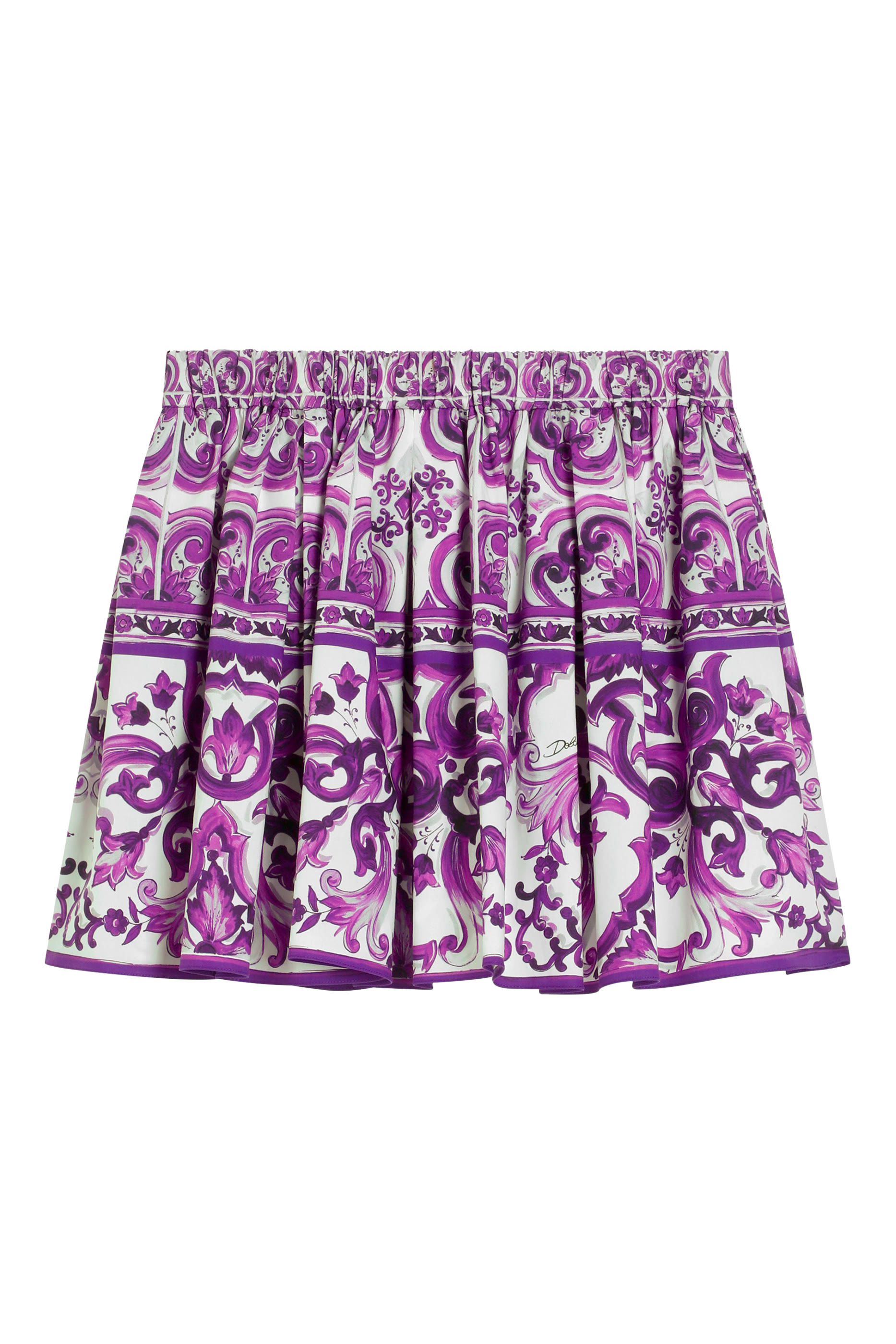 Kids Majolica-Print Cotton Skirt
