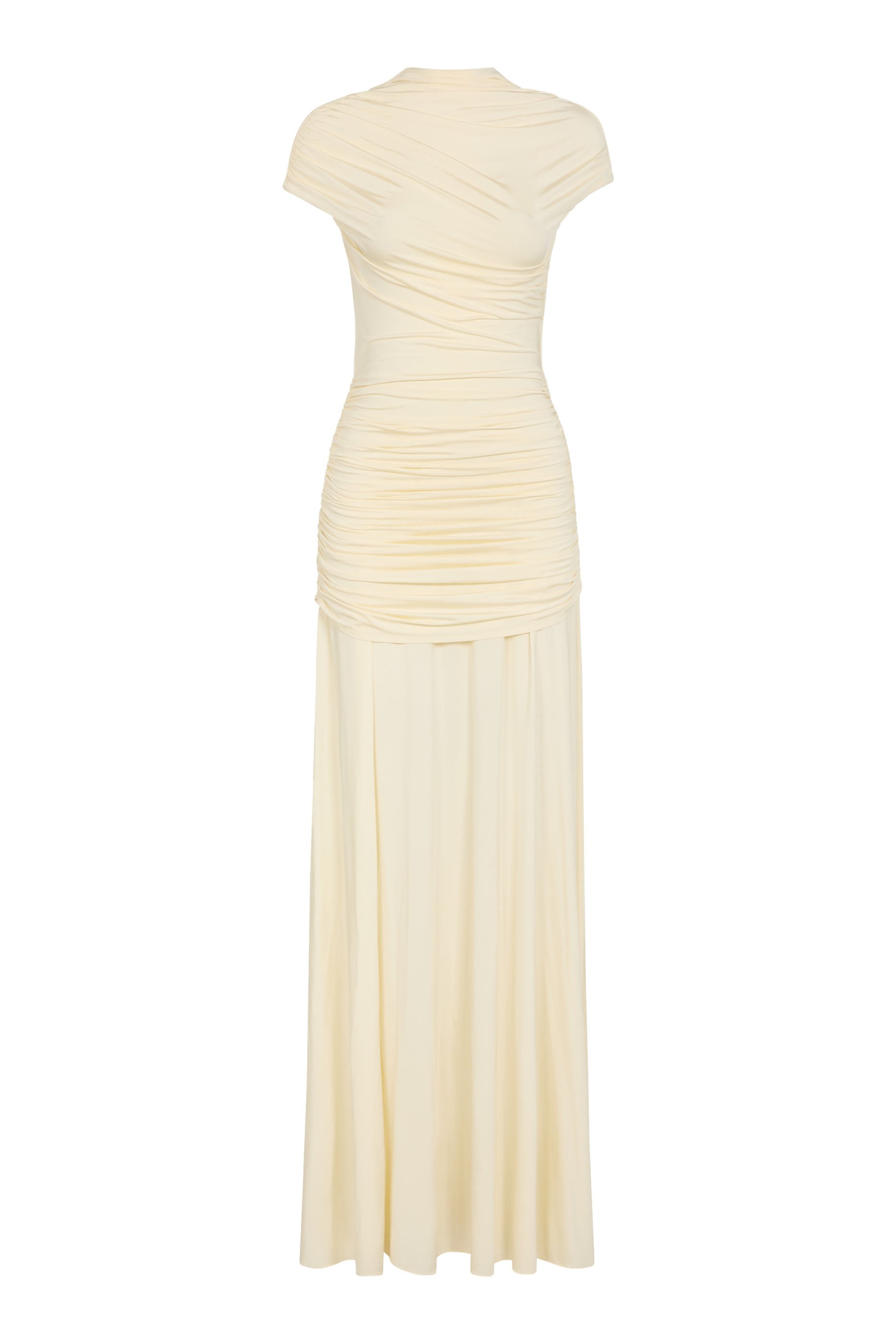 Jersey Draped Maxi Dress