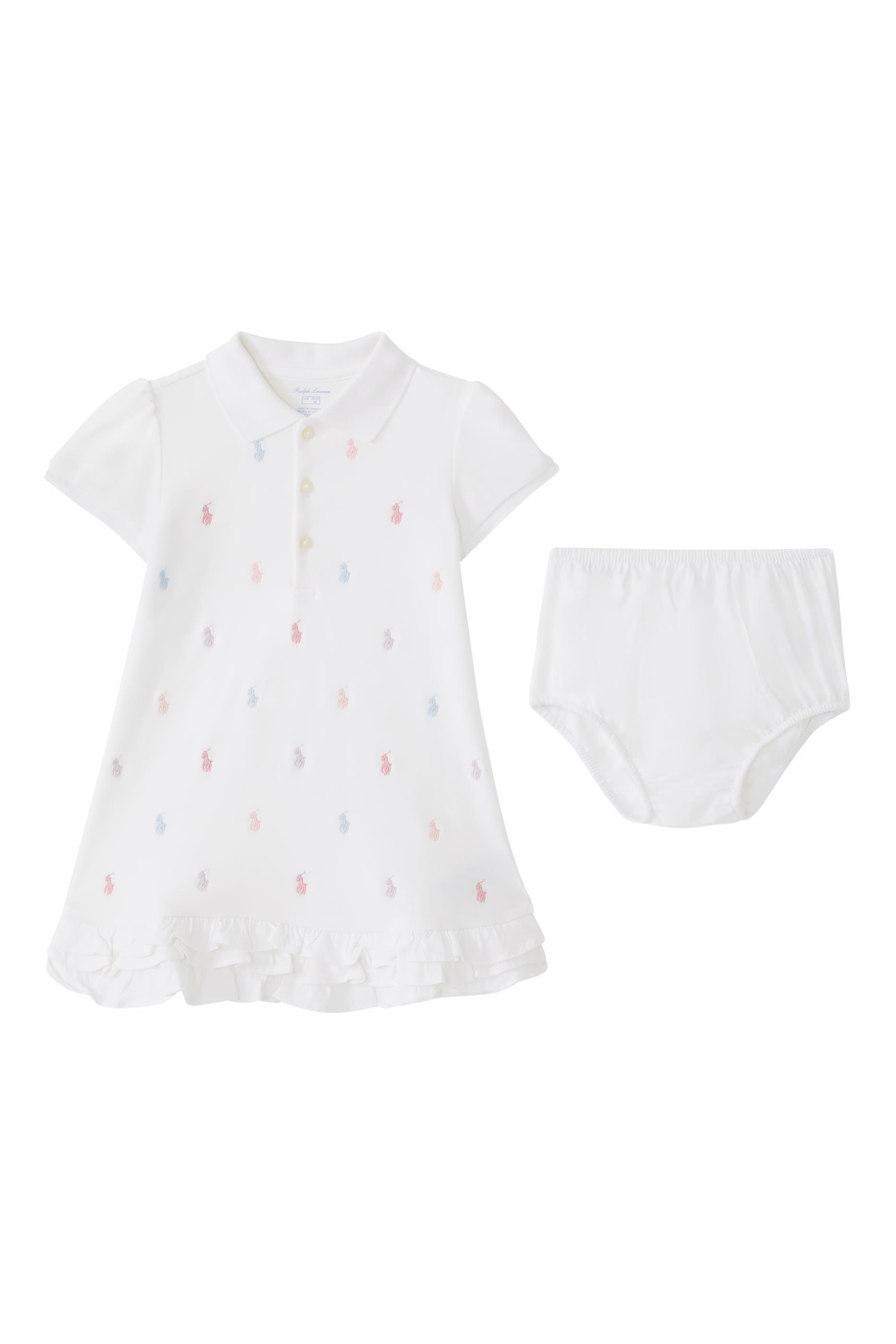 Kids Ruffled Polo Dress and Bloomers