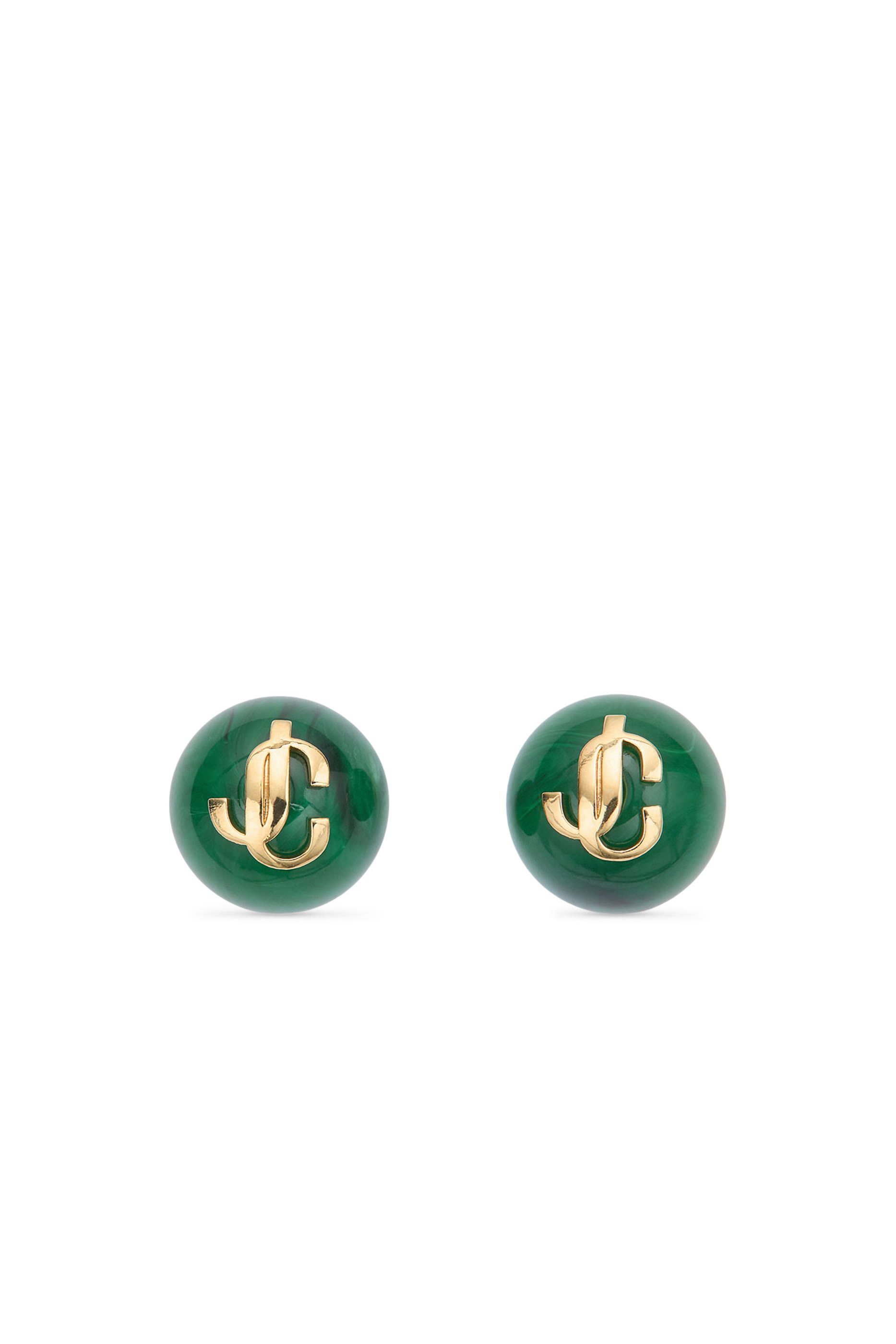 Beads Logo Earrings, Brass