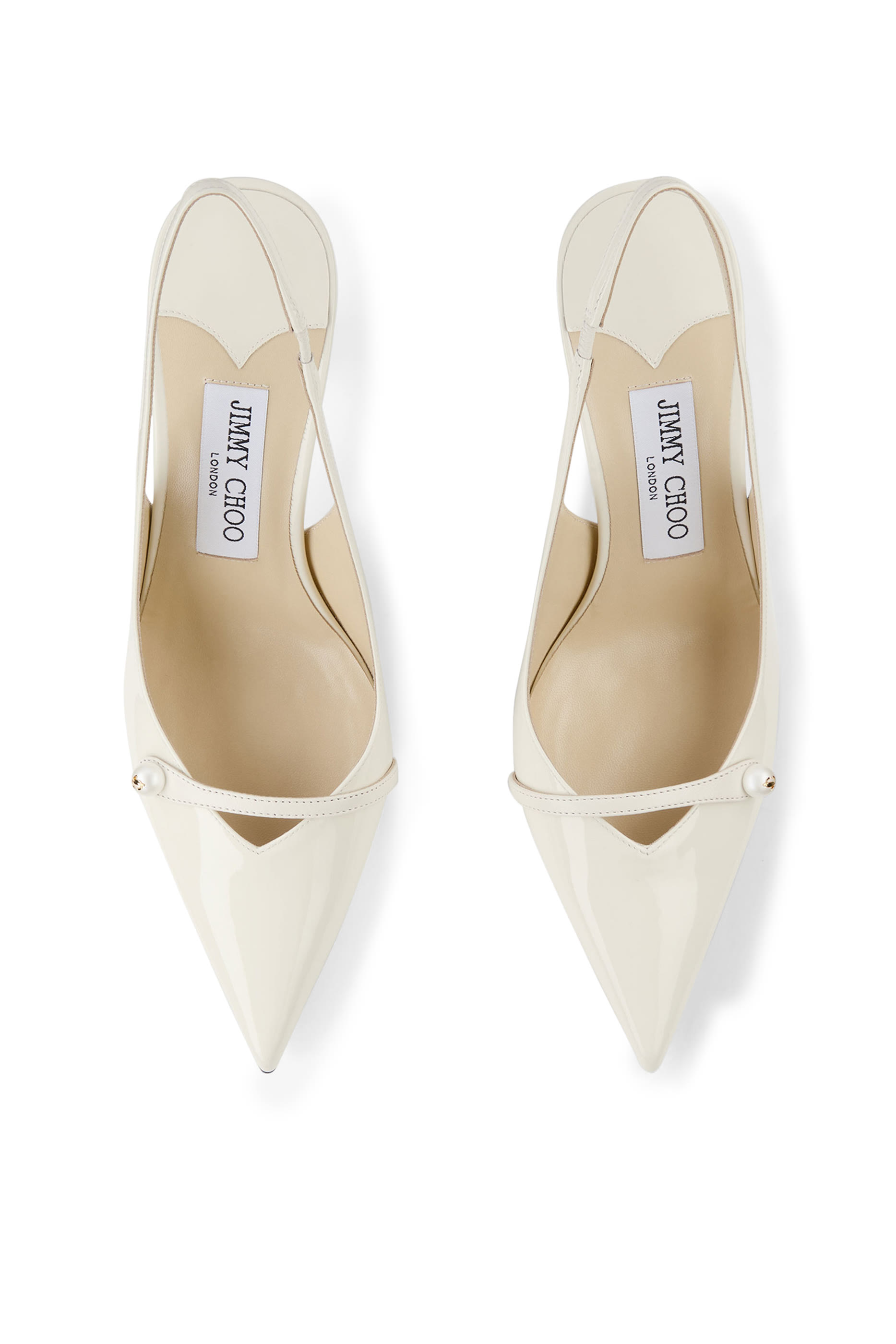 Amita 85 Patent Nappa Leather Slingbacks