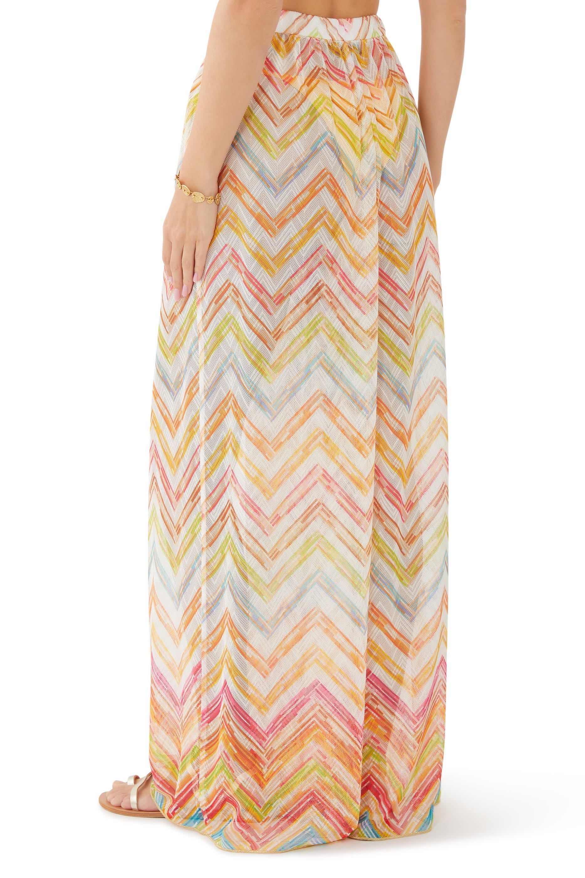 Mare Chevron Raschel Wide Leg Trousers