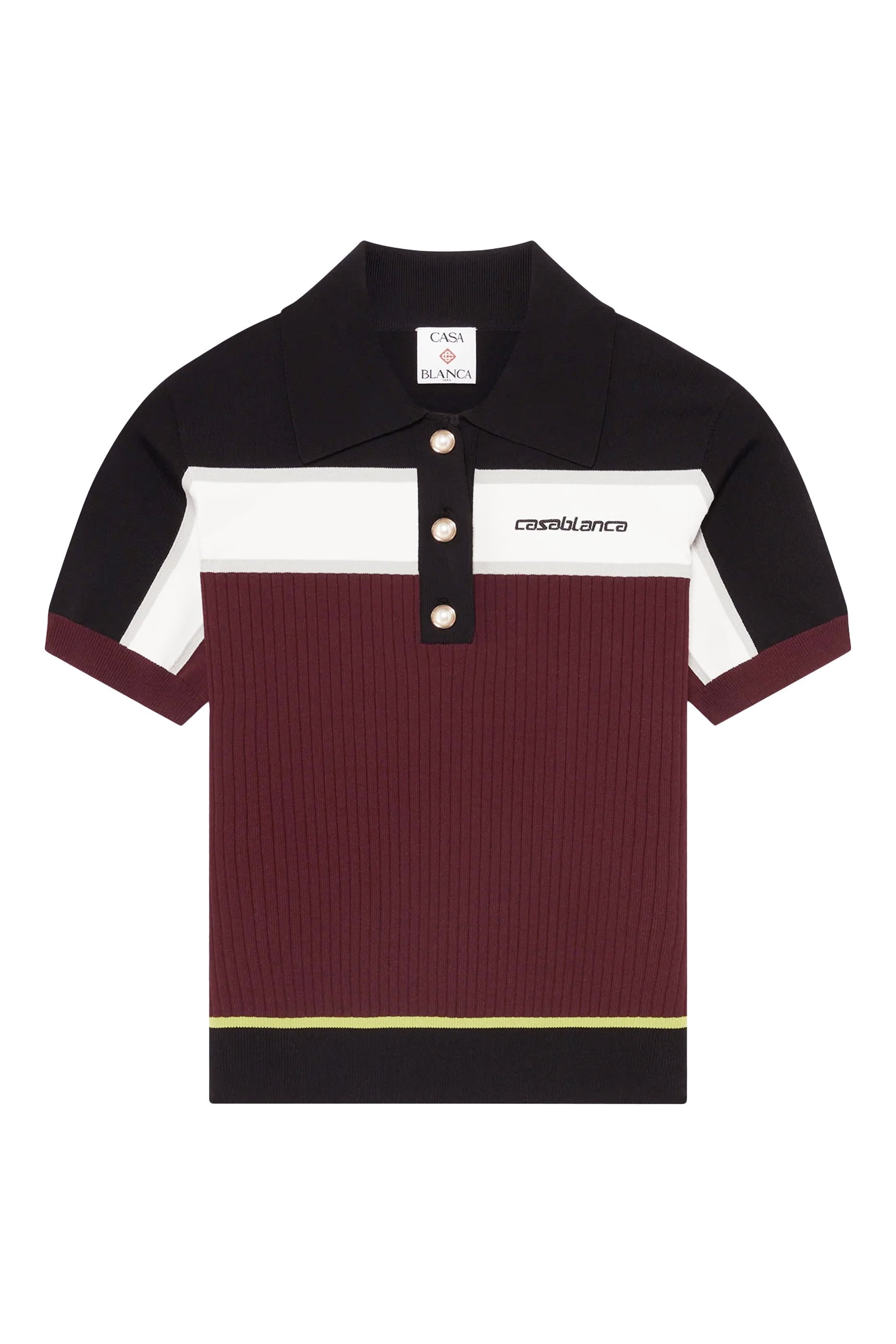 Striped Short-Sleeve Polo Shirt 