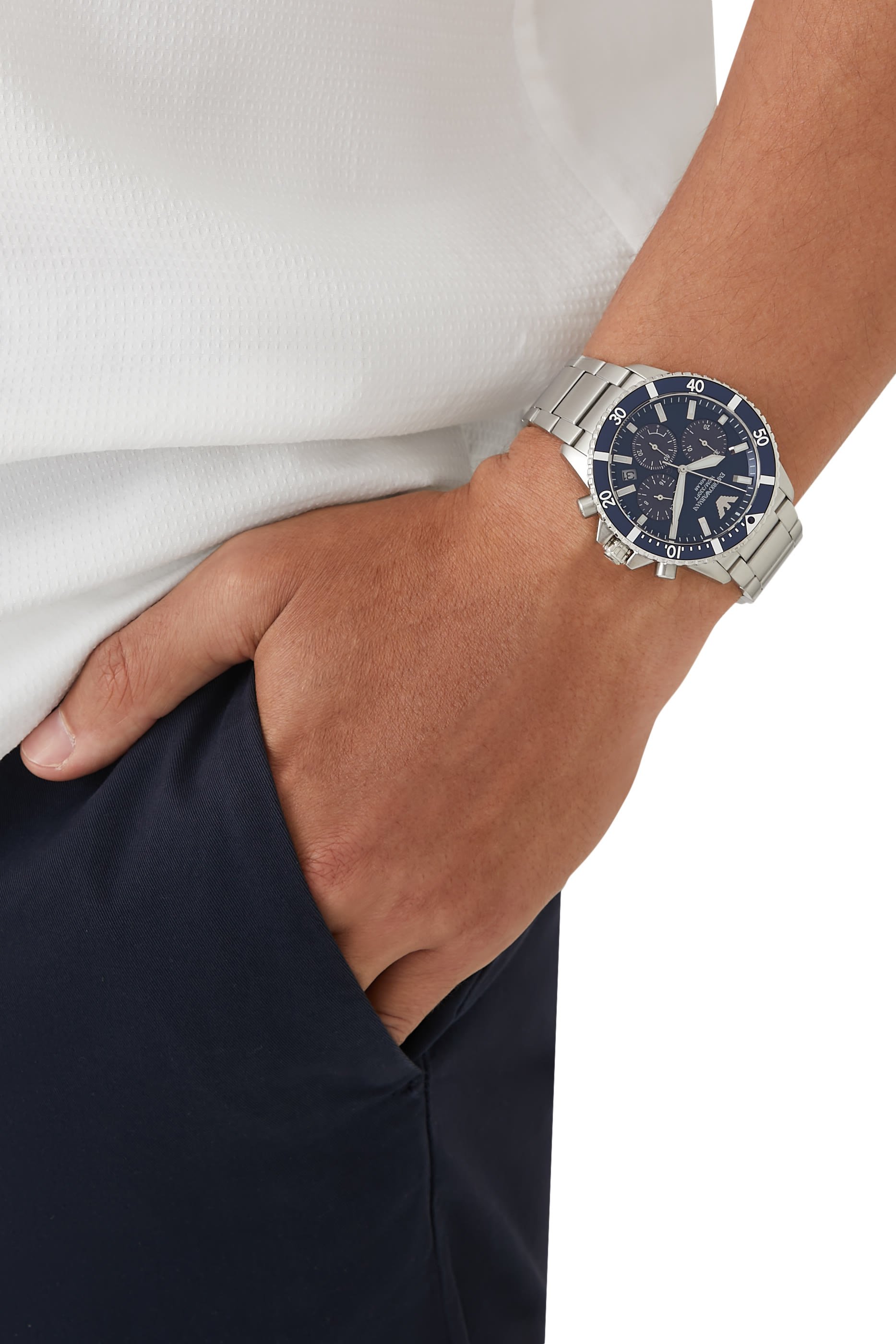 World Explorer Solar-Powered Chronograph Watch