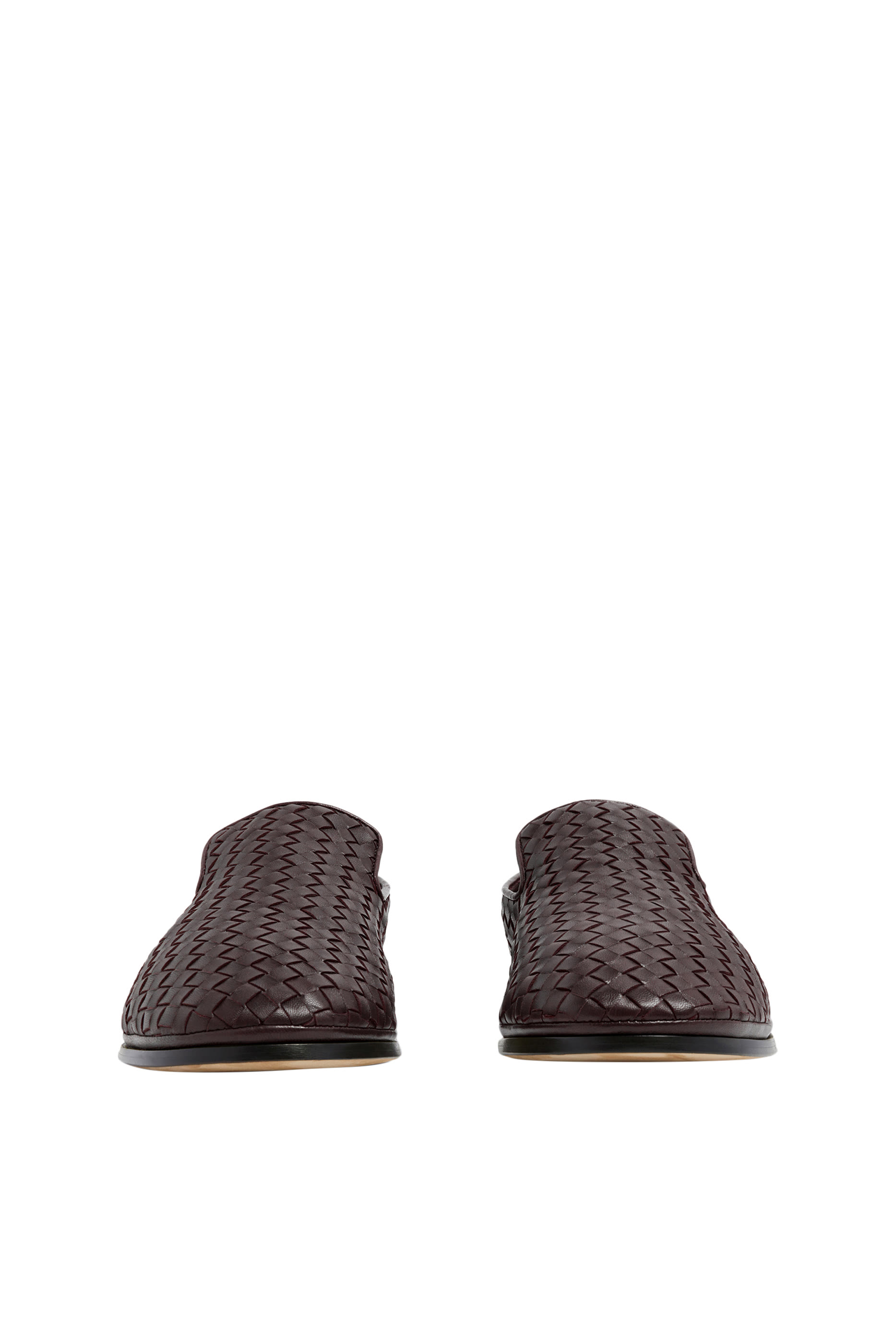 Intrecciato Leather Slippers