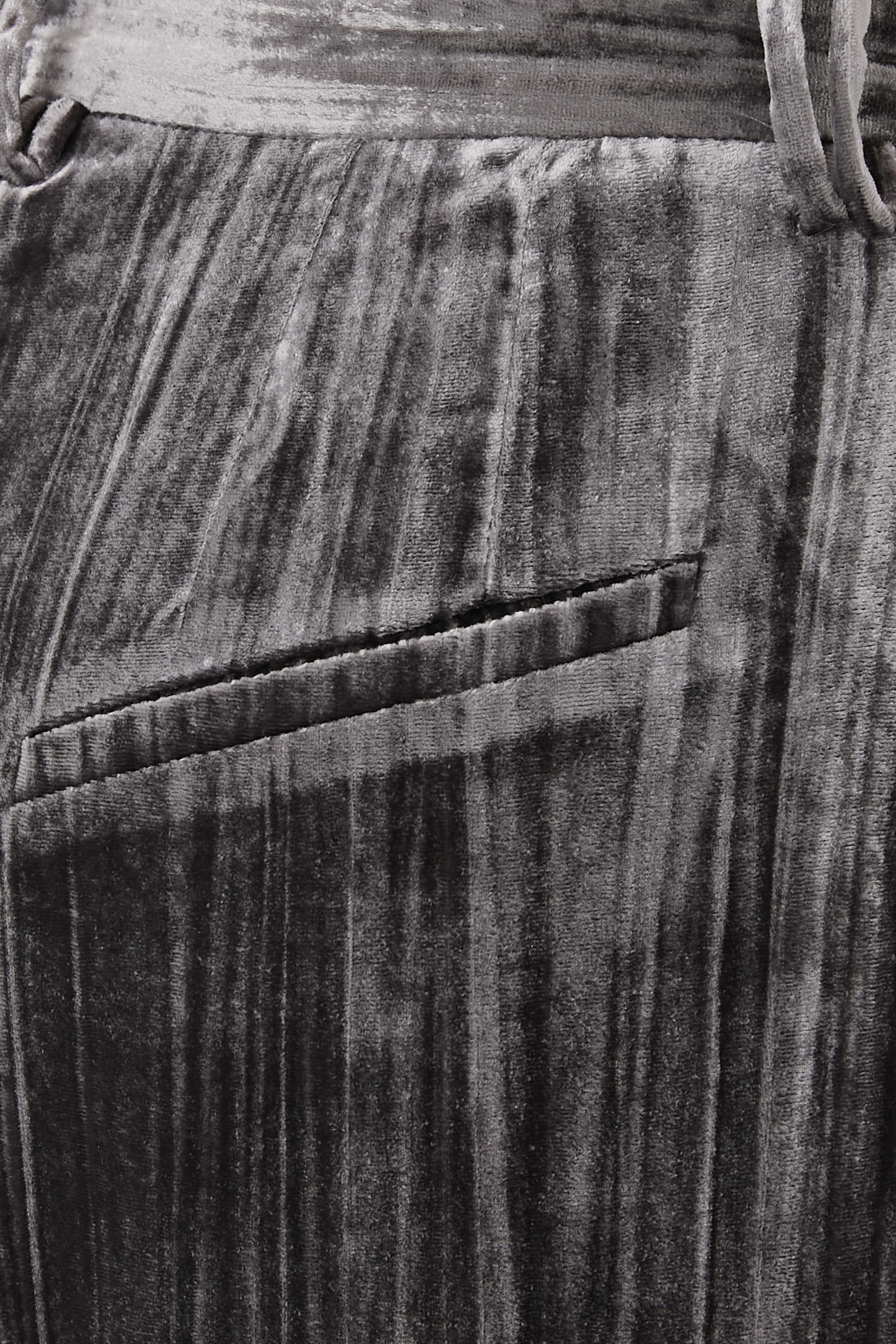 Striped Velvet Relaxed Pleated Pants