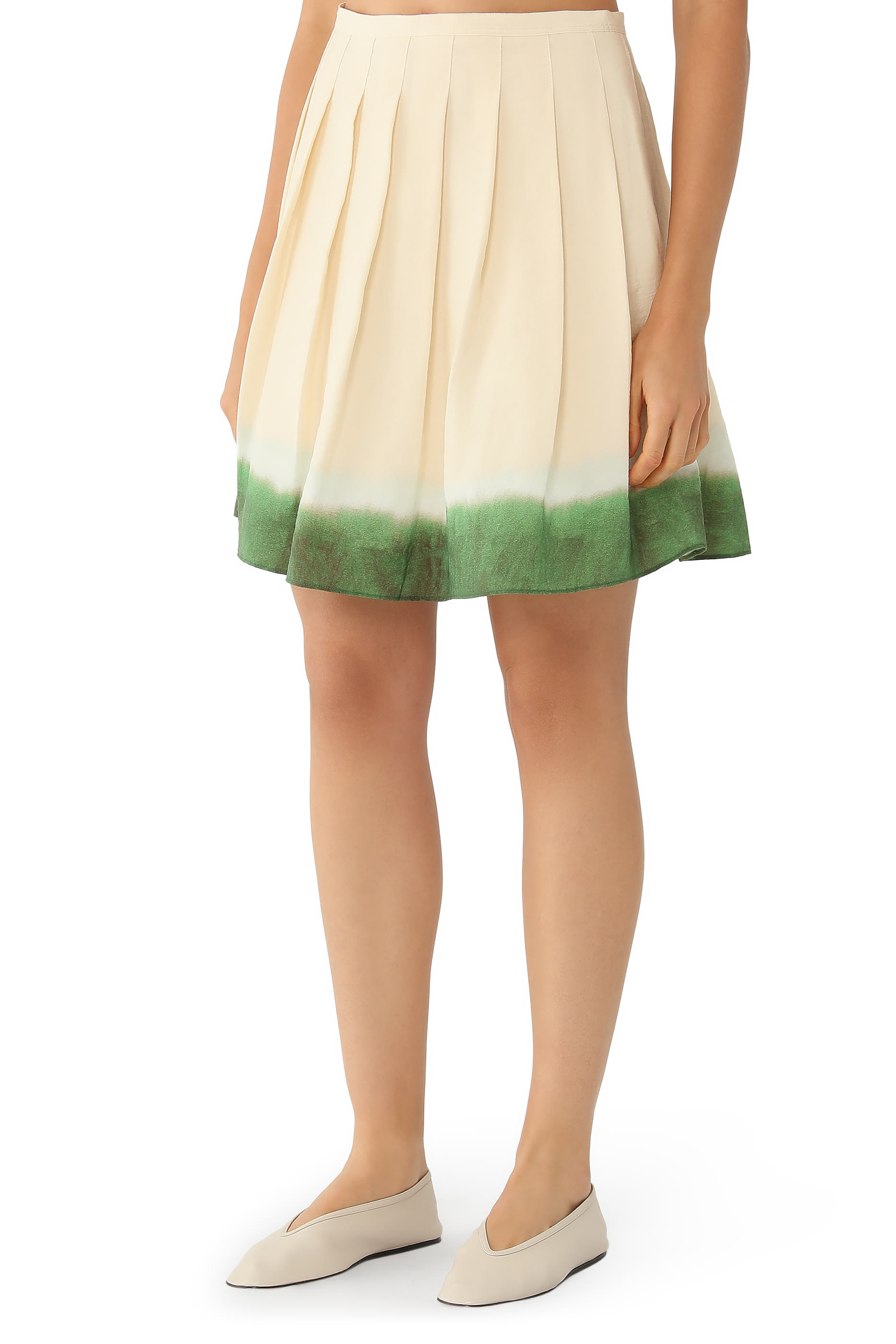 Dip-Dye Pleated Skirt