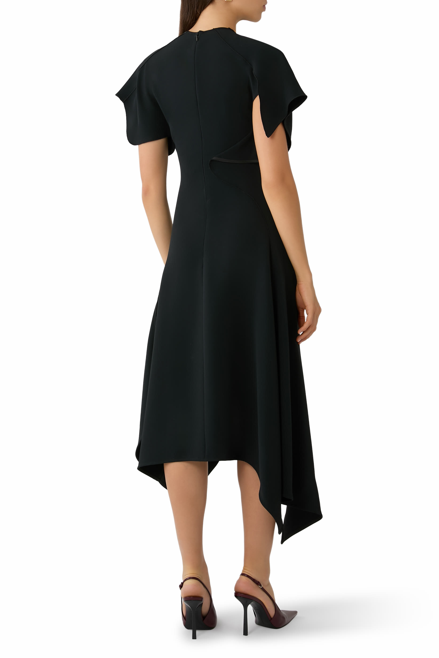 Asymmetric Hem Panelled Dress