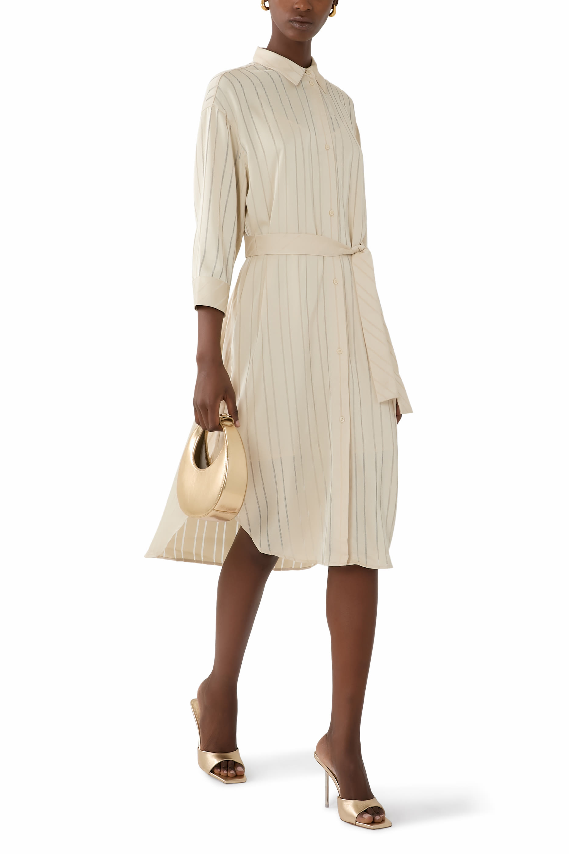 The Grid Line Doup Stripe Dress