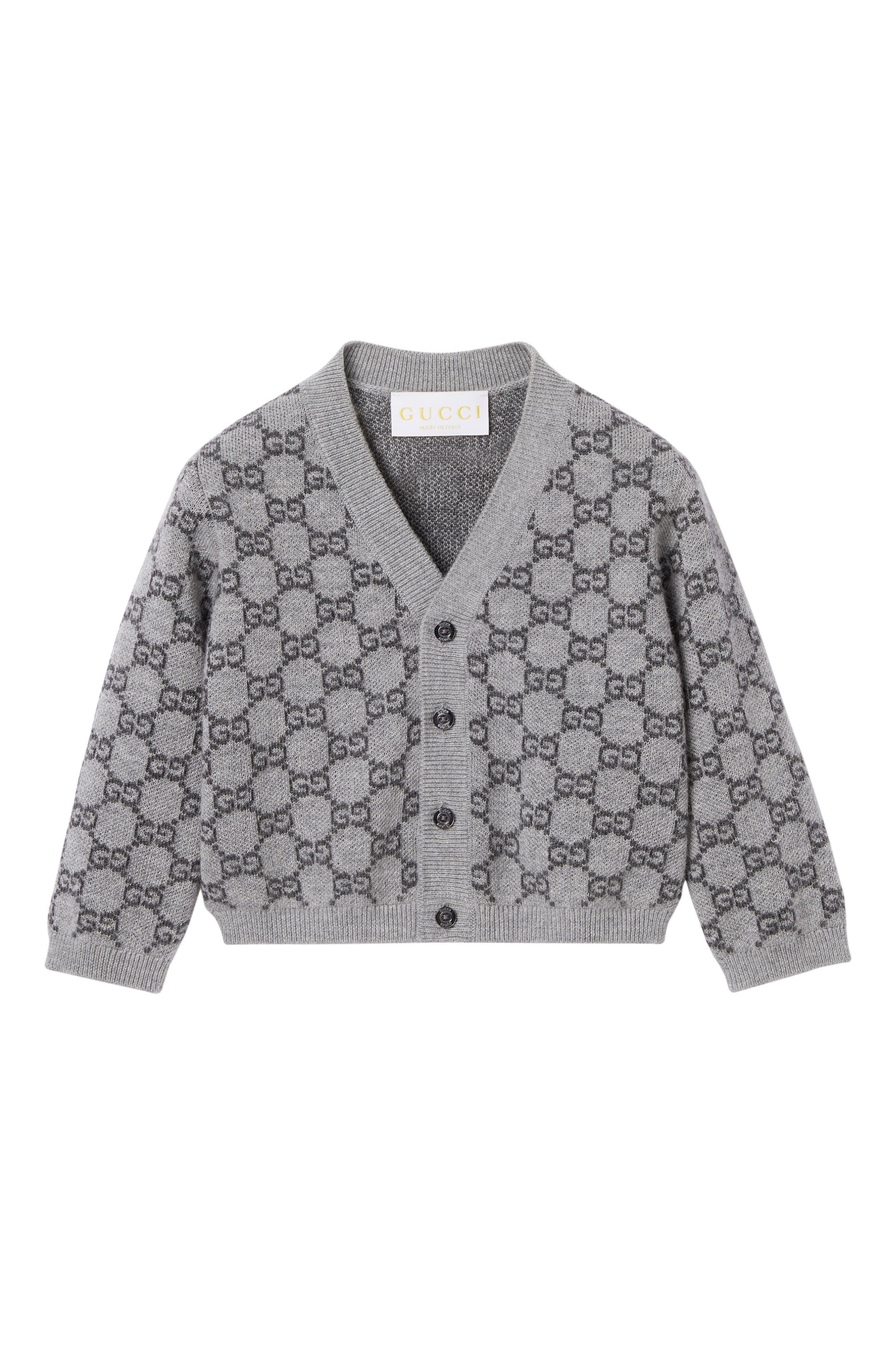 Kids GG Wool Jacquard Cardigan