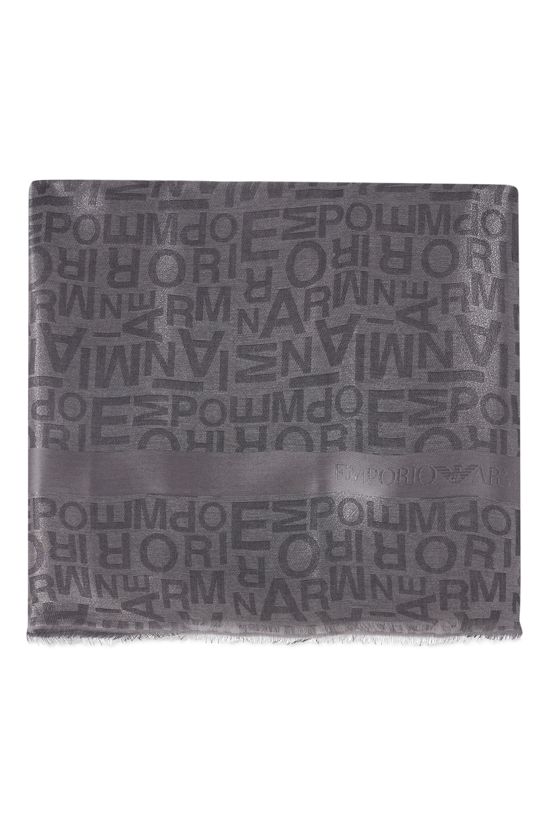 Modal Blend Stole with Lurex & Jacquard Lettering Scarf