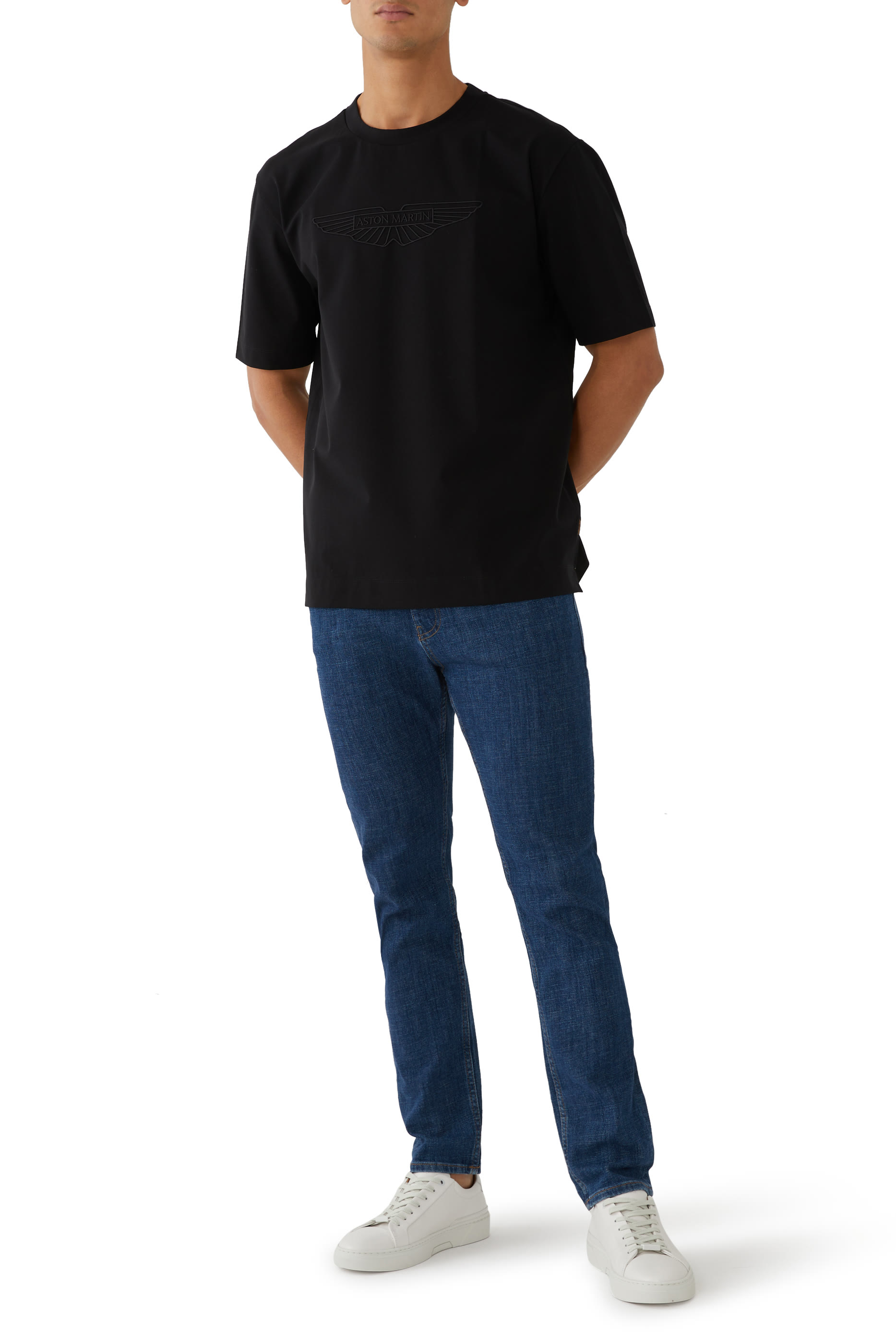 X Aston Martin Mercurized Stretch-Cotton T-Shirt