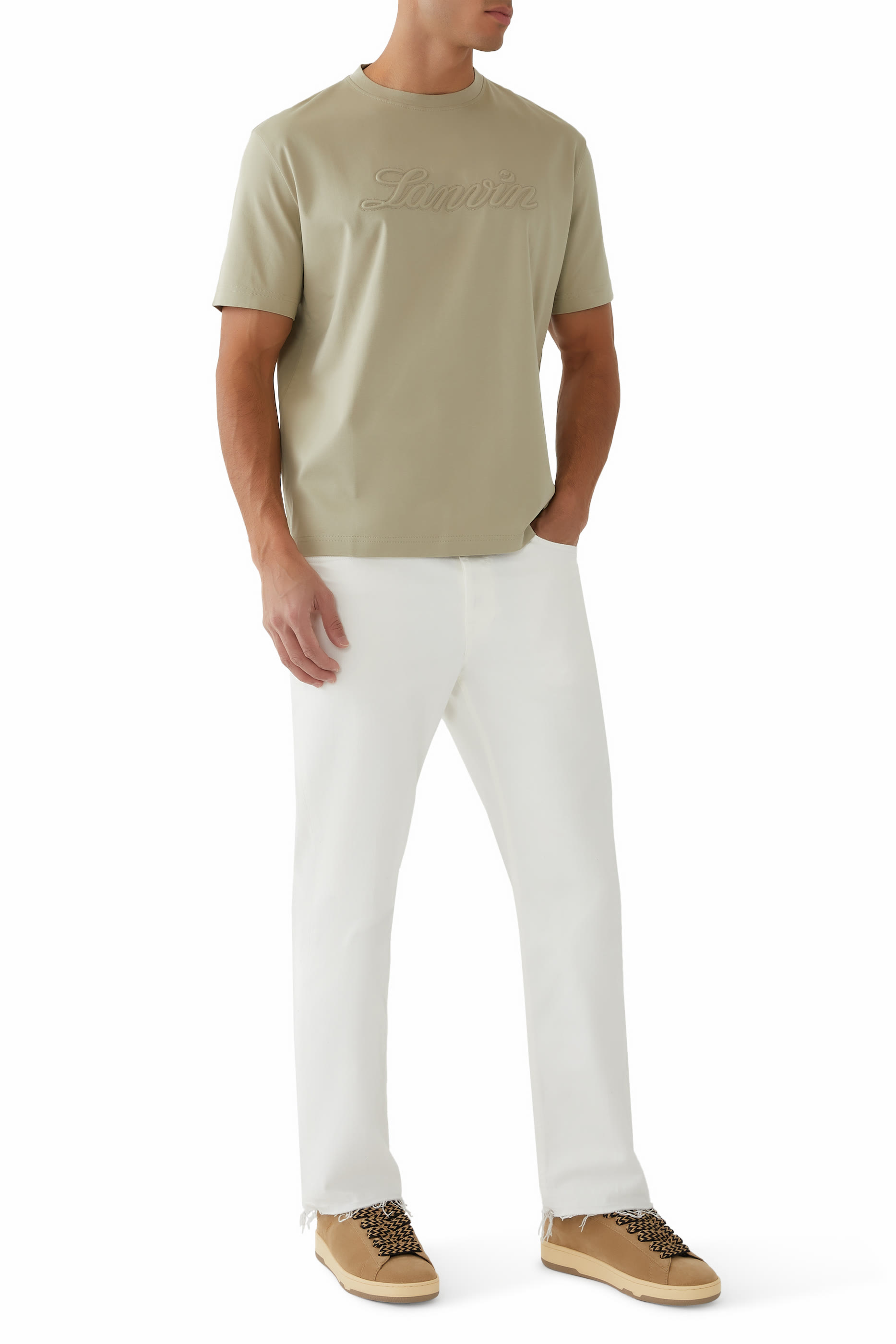 Debossed Script Logo T-Shirt