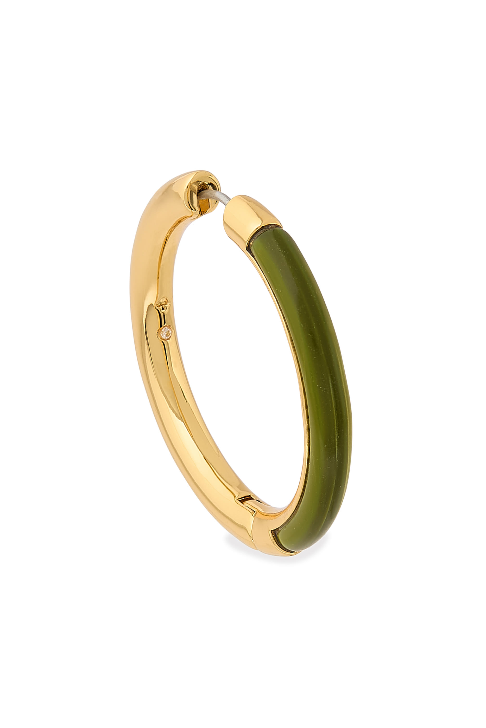 Interlock Hoop Earrings, Metal