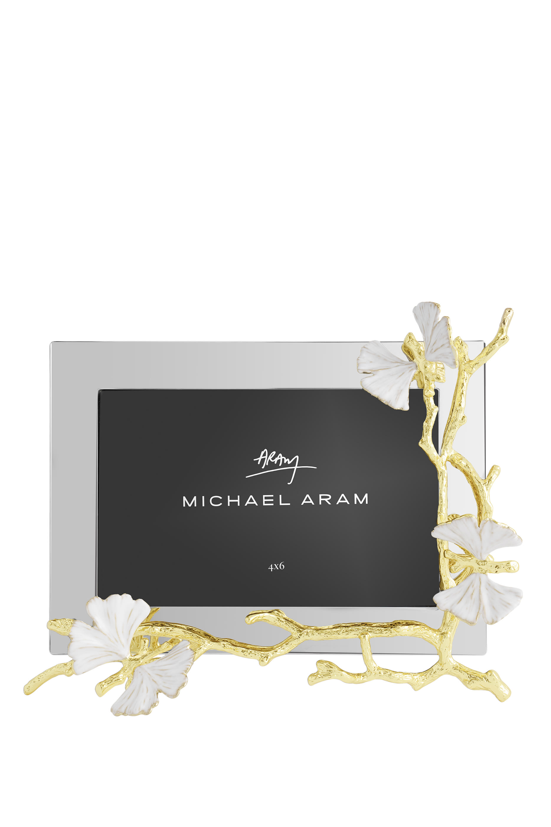 Butterfly Ginkgo Gold Reflective 4x6 Frame