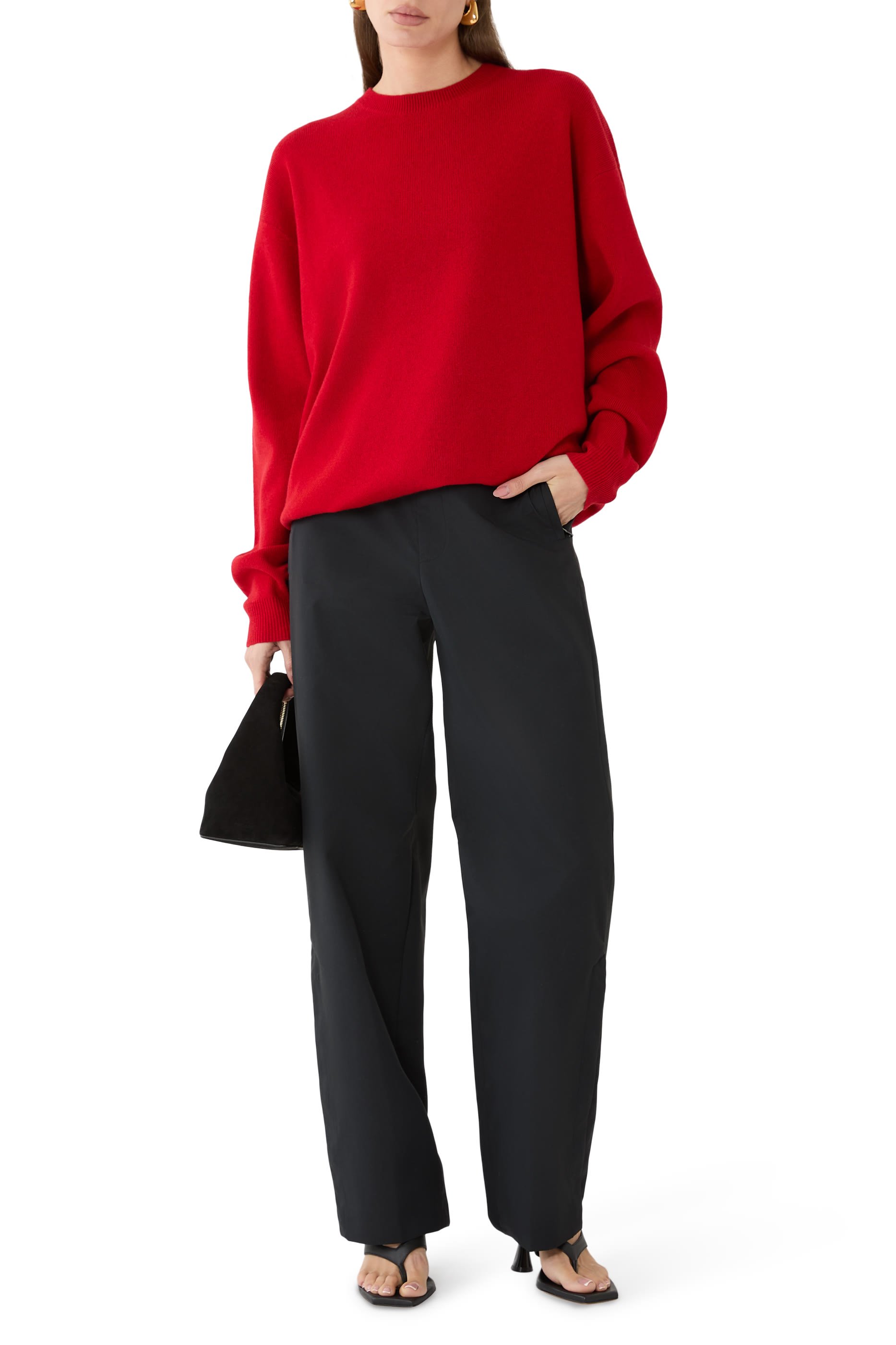 Anna Merino Wool Cut-Out Racerback Pullover