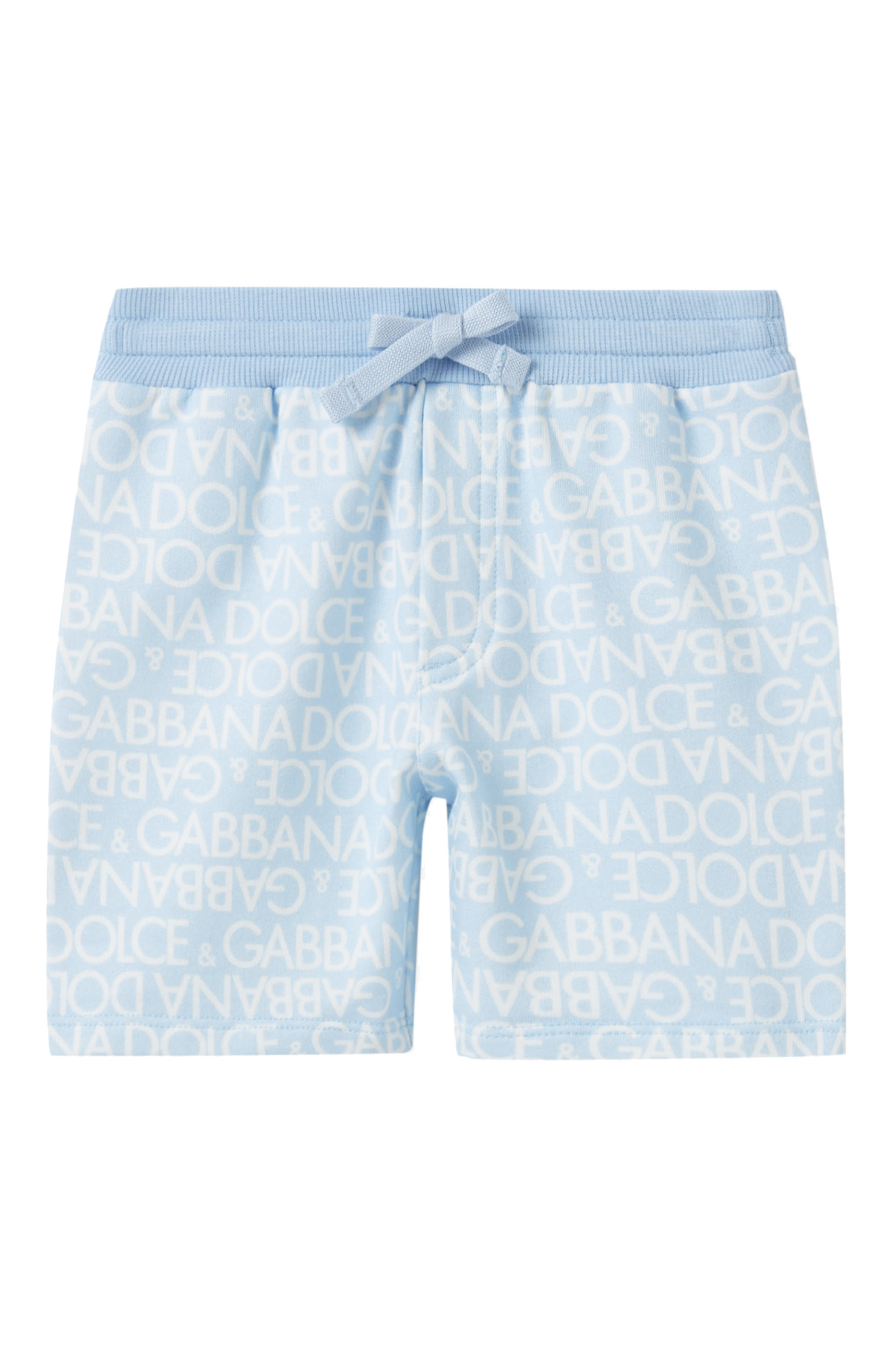 Kids Logo Print Cotton Shorts