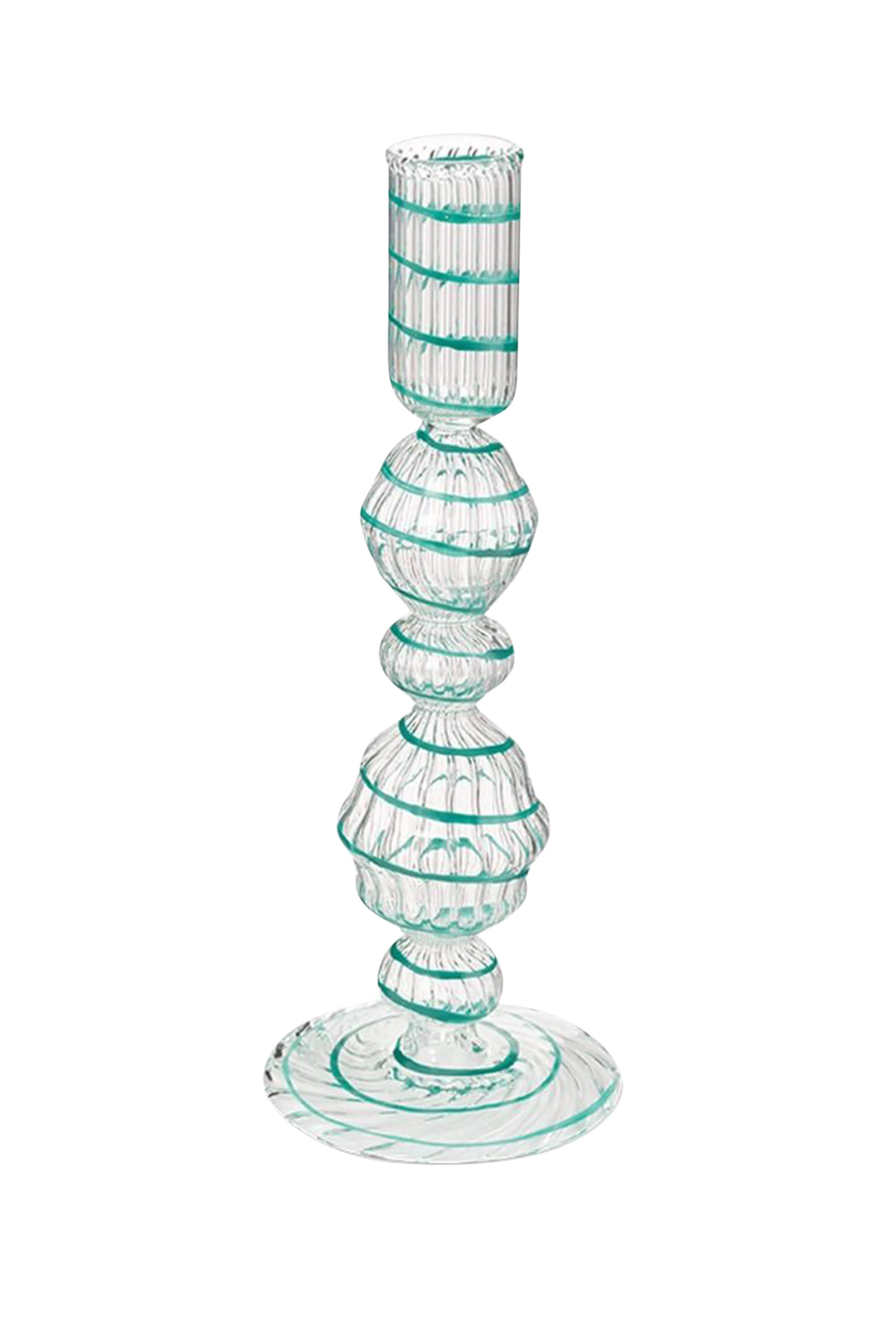 Glass Swirl Candle Holder - Medium
