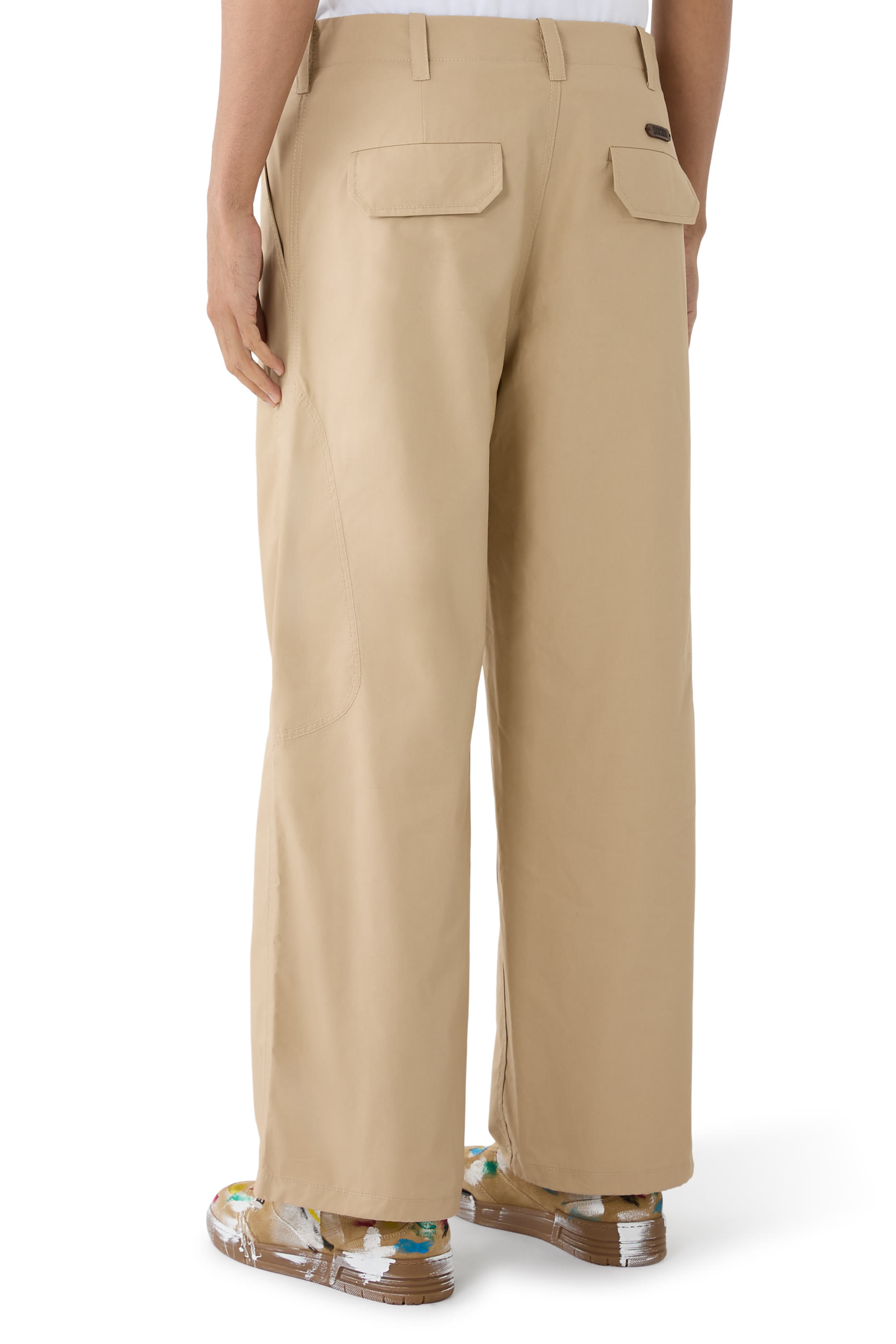 Cotton Straight Leg Trousers