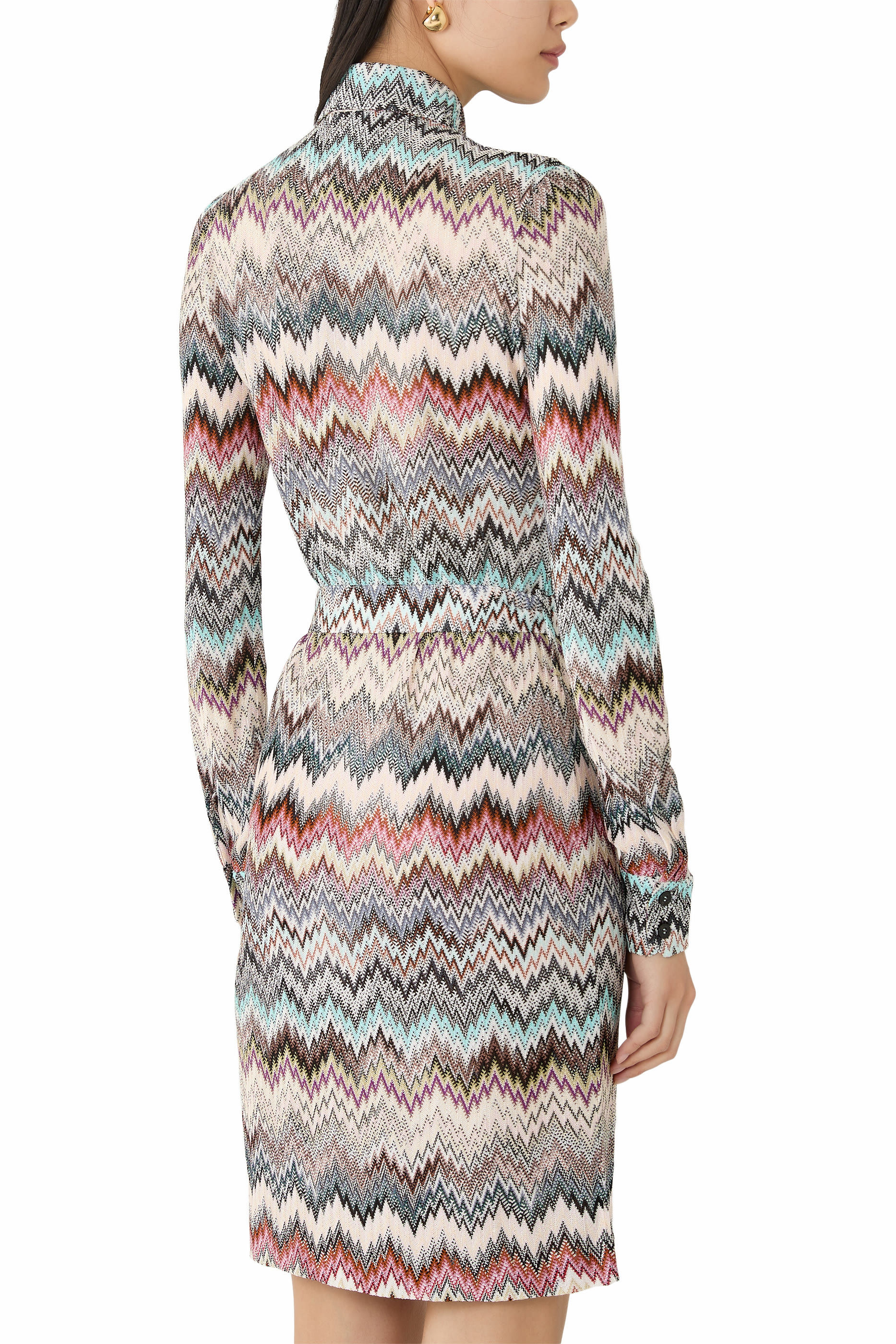 Snake Pattern Shirt Dress 