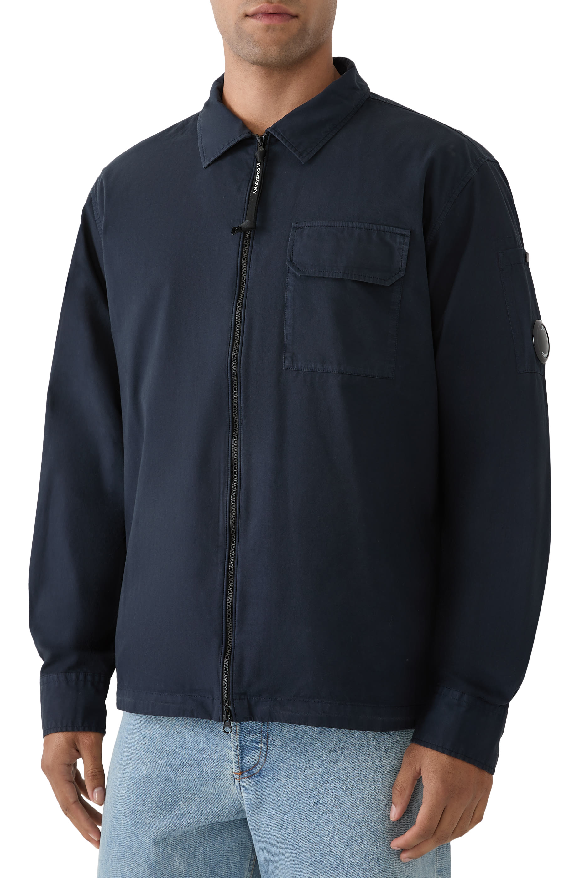 Organic Gabardine Full Zip Overshirt