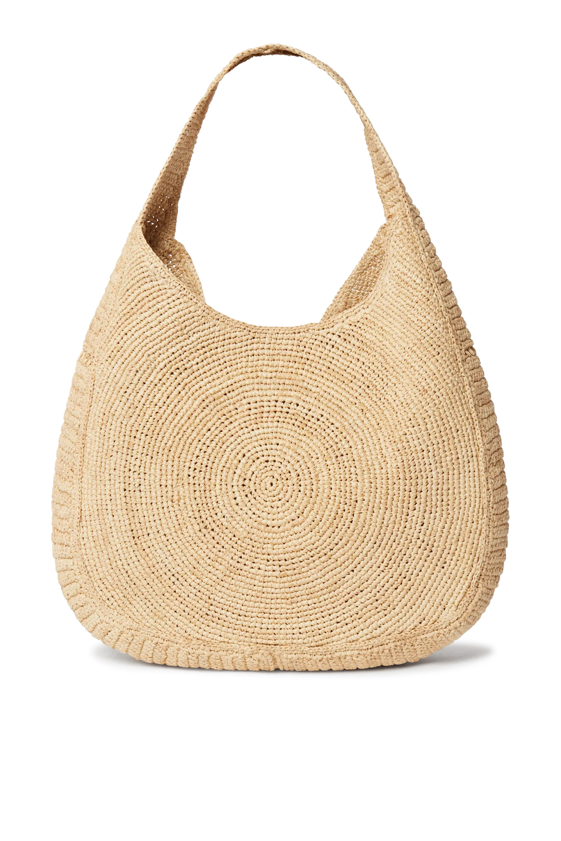 Logo Raffia Slouchy Medium Tote Bag