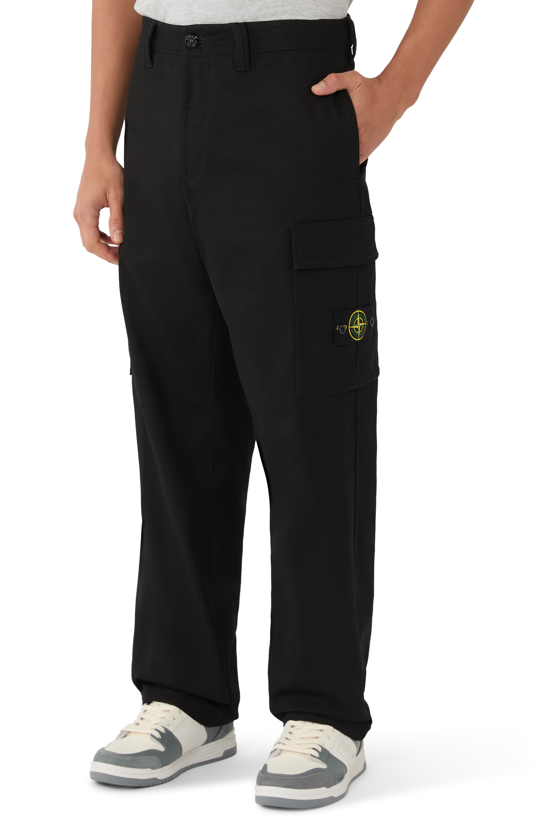 Nylon Belt Loose-Fit Cargo Pants