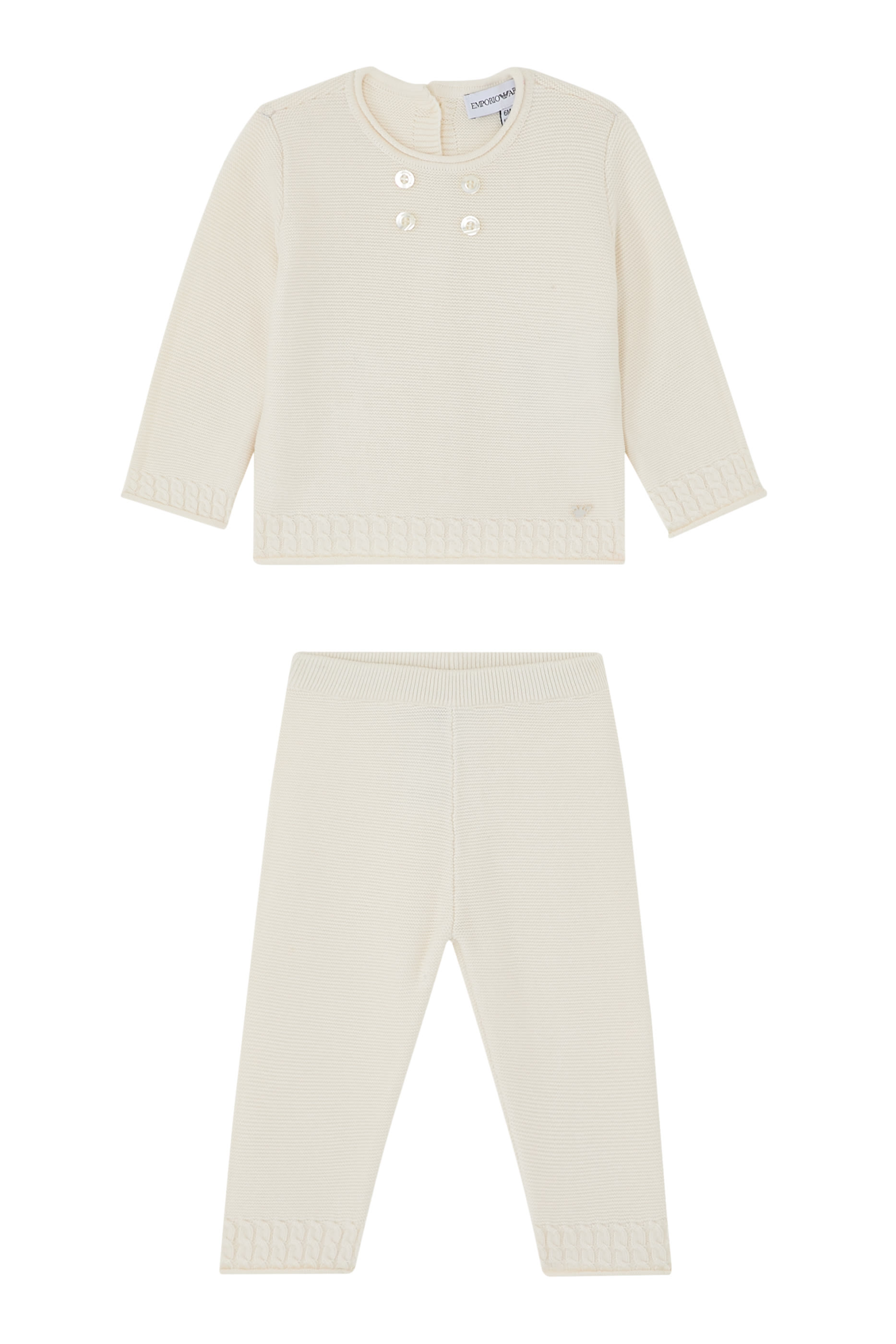 Kids Micro Eagle Logo Knitted Top and Bottoms