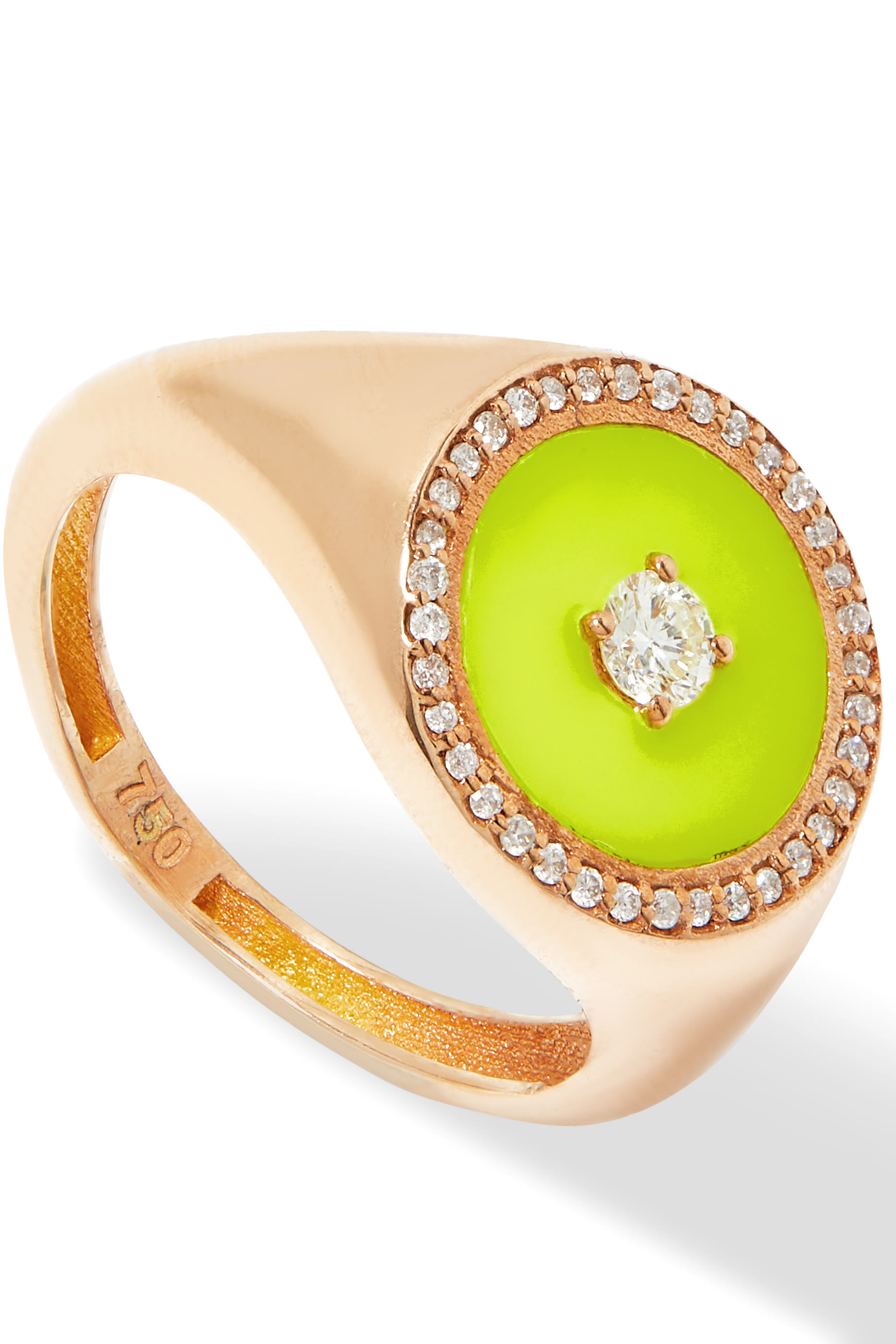 Fizzy Pinky Ring, 18k Rose Gold & Diamonds